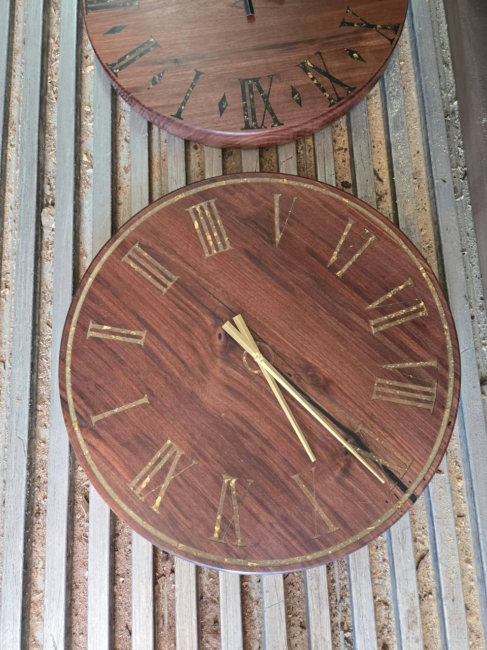 Gold leaf clocks