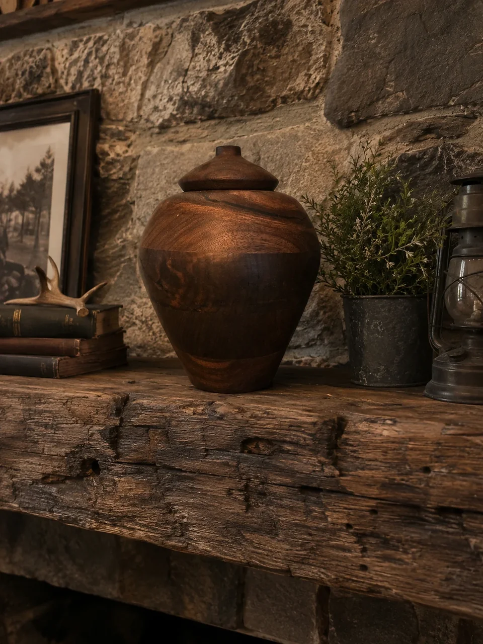 Walnut lidded